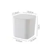 Cubo de basura de escritorio para sala de estar en casa, tapa abatible, cuadrado pequeño, cubo con tapa, dormitorio, baño, cubo de almacenamiento de plástico lindo