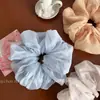 Goma para el pelo de Malla a Cuadros Estilo Coreano para Mujer, Diadema de Moda de Alta Gama, Cuerda para el Pelo Versátil Retro Simple, Accesorio para el Cabello