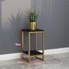 Suporte de Flores de Ferro Forjado Dourado Simples Sala de Estar Interno Bonsai Suporte Decorativo Verde Rosa Chão Multi-camada Rack de Armazenamento Embalagem Macia Atacado