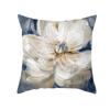 Funda de almohada transfronteriza de terciopelo piel de durazno Funda de almohada con estampado de planta verde hoja de ginkgo Funda para cojín de sofá de casa sala de estar