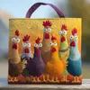 2026 Nueva Serie Transfronteriza de Pollo Estampado Digital Bolso Tote Acolchado de Hombro de Moda