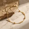 Pulsera de Moda de Acero Inoxidable Estilo Ins Influencer Europeo y Americano Chapada en Oro de 18K, Joyería Fina de Pulsera Número 8 para Mujeres