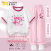 Traje de Verano para Niñas de Dibujos Animados Anime 2025 Nuevo Delgado Empalmado de Manga Corta Pantalones Antimosquitos Ropa Deportiva de Verano
