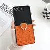 Oso Lindo y de Lujo Adecuado para Samsung Zflip5 Funda Protectora para Teléfono Móvil con Colgante Flip3 Arriba y Abajo Plegable Modelo Caliente