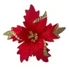 Cruz 30cm Veludo Lantejoula Simulação Flor de Natal Enfeites para Árvore de Natal Guirlanda Acessórios Decoração de Festa