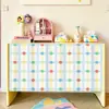 Cortina de capa para armário de cozinha de desenho animado, cortina de cobertura de armário, cortina de porta, sapateira, prateleira de armazenamento, cortina decorativa para armário com Velcro