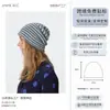 Chapéu de Tricô Listrado Retrô Estilo Coreano Feminino Outono Inverno Mistura de Acrílico Chapéu Slouchy com Caimento na Parte de Trás Gorro para Frio Transfronteiriço