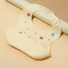 Babetes de Silicone para Bebê, Babetes de Alimentação para Bebê, Infantis à Prova d'Água Desenho Animado Ajustáveis com Bolsos para Saliva, Bolsos de Comida Sem Lavagem
