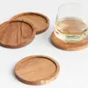 Directo de fábrica Madera maciza Aislamiento térmico Manteles individuales Posavasos Tapete para café Bandeja de madera Creativo Redondo Cuadrado Taza de té japonesa
