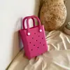 Transfronterizo Nuevo Bricolaje Dibujos Animados Versátil Accesorios Bolso Bolso de Playa Nueva Moda Nicho Bolso con Agujero para Mano Cruzado al Hombro