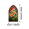 Adesivos de Janela Florais Retrô para Pets Modelo Novo Transfronteiriço 50 Peças Materiais Criativos Sonhadores para Decoração DIY Adesivos Transparentes à Prova d'Água