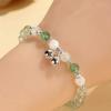 Pulsera de Cuentas de Mariposa de Cristal con Polvo de Perla de Agua Dulce para Mujer, Nicho de Alta Gama, Piedra Uva, Amarillo Asa, Venta al por Mayor