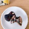 Corea del Sur Elegante Elegante Tela a Cuadros Lazo tamaño pequeño Pinza de Agarre Alta Calidad Estilo Princesa Flequillo Pasador de Pelo Pasador de Pelo Pasador