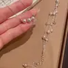 "Três Pedras da Lua" Pulseira Quadrada Multicamadas Estilo Coreano Fresca e Discreta para Mulheres, Estilo de Luxo Leve de Nicho, Colar Versátil de Alta Qualidade