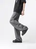 Pantalones Casuales de Seda de Hielo con Caída para Hombre Verano Rectos Sueltos Pierna Ancha Estilo Coreano Modernos Tallas Grandes Pantalones Dropshipping Al por Mayor