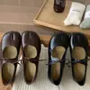 Sapatos Retrô Coreanos com Bico de Porco, Sapatos de Bico Dividido com Solado Macio, Sapatos Pequenos Femininos de Couro Macio com Cadarço, Sapatos Mary Jane Ballet, Sapatos Baixos