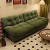 Sofá Nuvem Fashion na Cor Creme para Apartamentos de Aluguel, Sofá-Cama Pequeno Espaço Rígido de Tecido, Sofá Preguiçoso para Sala de Estar