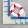 Paisaje de Barco Pequeño Accesorios de Resina de Cangrejo para Manualidades Flotador Anillo Salvavidas Estrella de Mar Ancla Adorno Flotador Accesorios de Delfín Mini para Manualidades
