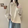 Ropa de otoño e invierno suéter súper bonito de media cremallera diseño versátil nicho suelto abrigo extragrande forrado de felpa niñas