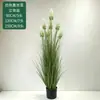 Plantas en maceta de lavanda y cola de zorro, plantas artificiales para paisajismo decorativo, flores artificiales de delfinio, flores artificiales para decoración de suelo de sala de estar