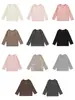 Wulibu-2026 Camiseta Básica de Manga Larga Estilo Coreano Nueva para Primavera y Otoño para Niños, Camiseta a Rayas con Cuello Redondo de Moda para Niñas