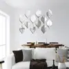 Calcomanías de Pared Acrílicas Transfronterizas Gota de Agua Calcomanías de Espejo Decoración de Pared para Sala de Estar Dormitorio Pintura Autoadhesiva Fabricante Venta al por Mayor Interior