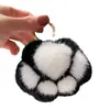 Internet transfronteiriça Explosões vermelhas Imitação de pele de vison Pata de gato Pingente de pelúcia Bolsa Pendurada Chaveiro de carro Presente de Natal personalizado