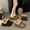 Zapatos estilo Birkenstock, todo incluido, forrados de forro polar, cálidos para mujer, nueva colección otoño/invierno 2026, zapatos de algodón engrosados, forrados de felpa para mujer