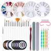 Conjunto de Ferramentas para Manicure, Caneta para Manicure, Lixa de Unha, Conjunto de Decoração de Placa de Broca para Manicure, Suprimentos para Manicure