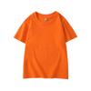 Camiseta de Manga Corta para Niños Ropa para Niños y Niñas 200g Algodón Puro Blanco Cuello Redondo Logo Personalizado Venta al por Mayor Antiestática