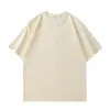 Camiseta de Algodón Puro Pesado 260g Qisheng Hombro Caído Grande Cuello Redondo Manga Corta para Hombre Verano Holgada Manga Corta Camiseta Personalizada con Logo