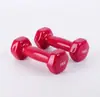 Halteres para Fitness em Casa, Halteres Sólidos de Ferro Fundido Revestidos de Plástico, Equipamento Portátil para Perda de Peso, Pequenos Halteres de Yoga para Mulheres, Halteres de Ferro Fundido