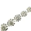 Encaje de malla con cuentas y lentejuelas directo de fábrica, joyería de girasol con perlas hecha a mano, accesorios para ropa de boda DIY
