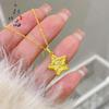 Loja de ouro com pingente de diamante de ouro areia francesa antiga pingente feminino temperamento estrela colar acessórios faça você mesmo atacado