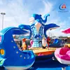 Batalha de Ilha do Tubarão em Larga Escala ao Ar Livre, Equipamento Giratório Aquático para 24 Pessoas, Instalações de Diversão do Ponto Turístico Happy Island no Oceano
