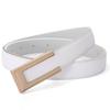 Novo Estilo Cinto Feminino Fivela Lisa Liga Fosca Moda Vestido Cinto Fino Couro de Vaca Tendência para Mulheres