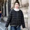 Colección nueva de invierno 2026: chaquetas acolchadas de algodón, a la moda y versátiles, con cuello redondo, tejido suave y ligero, calidez y un corte holgado y elegante