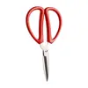 Tijeras domésticas de punta fina para sastrería, manualidades y cortar plantillas; unas festivas tijeras de mango rojo para ceremonias de corte de cinta
