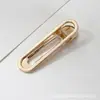 Acessórios de Cabelo Europeus e Americanos Mais Vendidos para Mulheres, Presilhas de Metal, Presilhas Escovadas Brilhantes, Presilhas de Mola Geométricas Simples, Presilhas da Moda para Franja