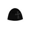 Gorro de Punto Jacquard Cruzado Retro Y2K Nuevo de Otoño e Invierno Estilo Oscuro Ins Artículo de Moda de Nicho Gorro para el Frío