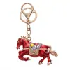 Colección Serie de Llaveros de Animalitos Pequeños Incrustados de Diamantes Coloridos y de Moda: Oso, Delfín, Pavo Real, Sapo Dorado, Caballo, Elefante, Koala, Insecto