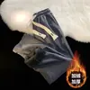 Pantalones de pana para hombre, otoño, juvenil, pantalones holgados rectos de pierna ancha, pantalones deportivos casuales de moda forrados de forro polar para hombre