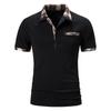 Camiseta de verano de manga corta fina y de talla grande para hombre, informal, juvenil, de verano, a cuadros, de Europa y América, transfronteriza, para comercio exterior