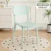 Mesa y sillas de comedor domésticas engrosadas para propiedades de alquiler, taburetes simples de respaldo estilo nórdico, sillas de restaurante comerciales, sillas de comedor de plástico