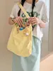 Bolso Bandolera de Hombro con Lunares de Natillas Suave Bolsa de Tela de Gran Capacidad Estilo Casual Fresco Perezoso Bolso para Estudiante Universitaria