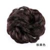 Peluca de cabeza de bola de corbata alta peluca femenina banda rizadora de pelo banda de goma capullos de pelo cabeza de sartén guirnalda banda de pelo de fibra química aumento de cabello volumen de cabello