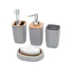 Conjunto de Quatro Peças para Banheiro Bandeja Frasco de Sabão Porta-Copo de Dente Conjunto de Boca de Frasco Líquido Conjunto de Acessórios para Banheiro Lavatório Atacado