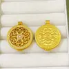 La Misma Arena Dorada Antigua en la Tienda de Oro, Sutra Incrustado de Diamantes, Colgante de Dios de la Riqueza Amarillo de Parte Superior Abierta para Hombres y Mujeres, Alta Retención del Color, Colgante de Mantra de Seis Caracteres