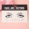 Adesivos Faciais Transfronteiriços com Tatuagens de Diamantes, Adesivos de Tatuagem à Prova d'Água, Adesivos Faciais Ecologicamente Corretos, Adesivos para Sobrancelhas, Adesivos Faciais para Mascarados com Diamantes