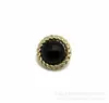 Venta Directa de Fábrica Metal Resina Doble Botón Retro Retorcido Borde Dorado Abrigo Suéter Hanfu Botones Decorativos